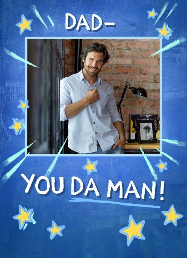 Da Man Father's Day Add Your Photo Card Cover