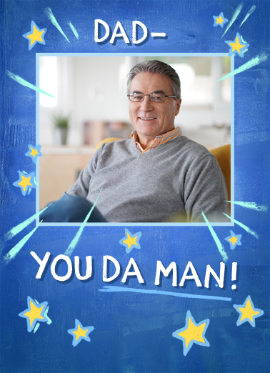 Da Man For Dad Add Your Photo Ecard Cover