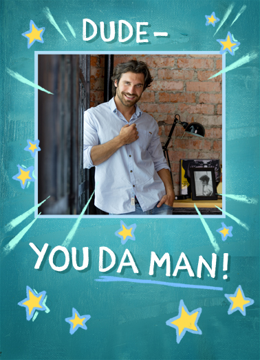 Da Man Birthday Card Cover