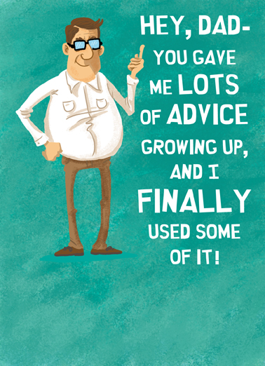 Dad Advice From Family Ecard Cover