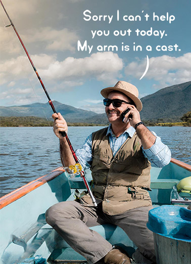 Dad Arm Cast For Dad Ecard Cover