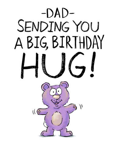 Dad Big Hug 5x7 greeting Card Cover