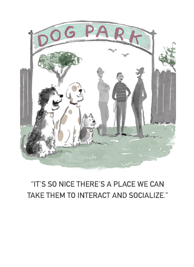 Dad Dog Park Father's Day Ecard Cover