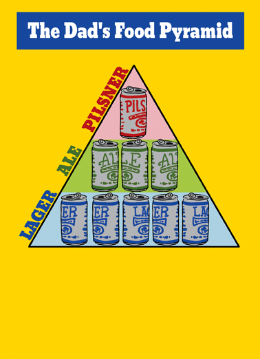Dad Food Pyramid Father's Day Card Cover
