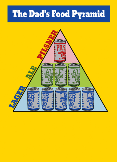 Dad Food Pyramid Drinking Card Cover