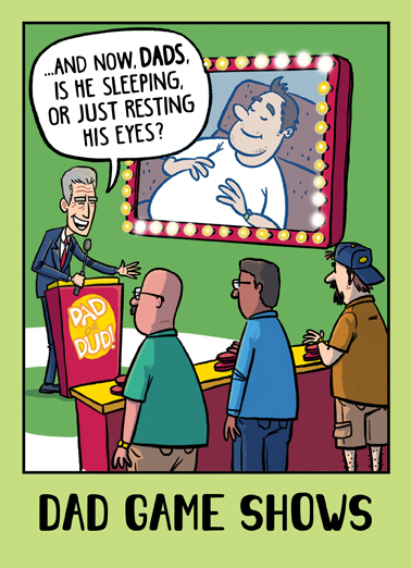 Dad Game Shows Father's Day Ecard Cover