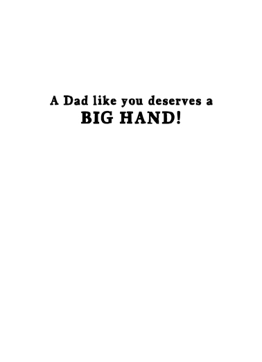 Dad Hand Father's Day Ecard Inside
