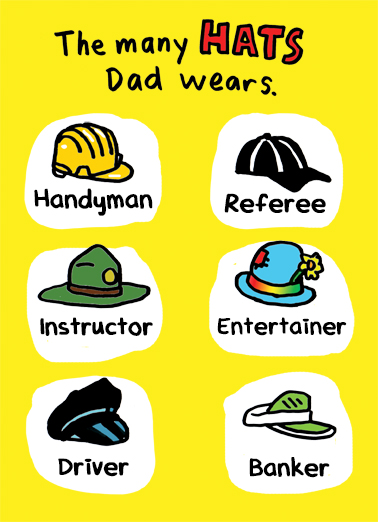 Dad Hats Father's Day Ecard Cover