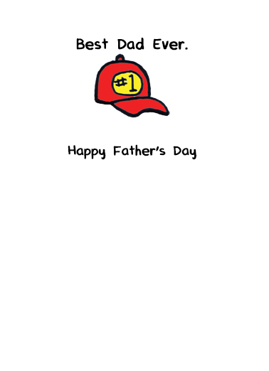 Dad Hats Father's Day Ecard Inside