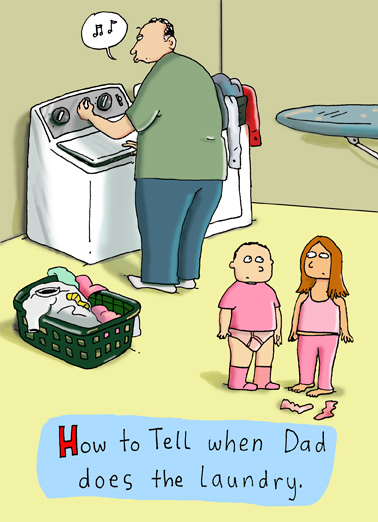 Dad Laundry Cartoons Card Cover