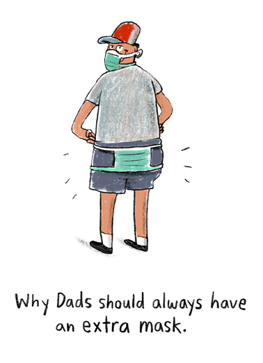 Dad Masks Father's Day Card Cover