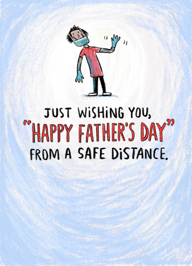 Dad Safe Distance Face Mask Ecard Cover