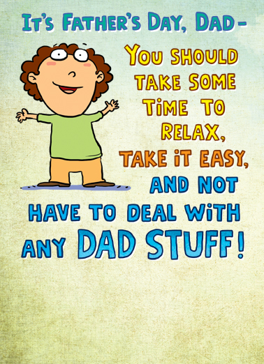 Dad Stuff 5x7 greeting Card Cover