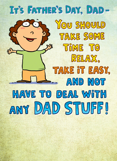 Dad Stuff From Daughter Card Cover
