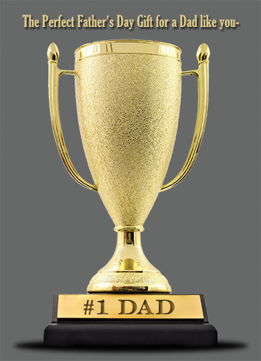 Dad Trophy FD Father's Day Card Cover