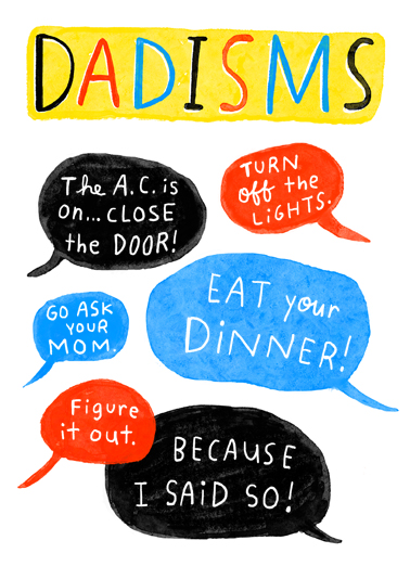 Dadisms Father's Day Card Cover
