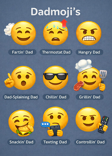 Dadmojis Father's Day Ecard Cover