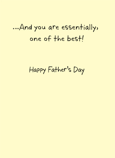 Dads Are Essential Tim Card Inside
