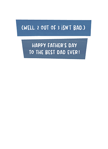 Dads Provide Lettering Card Inside