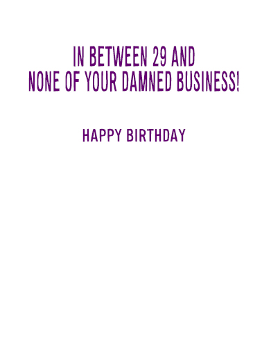Damn Business Birthday Card Inside