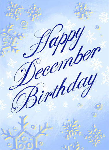 December Birthday Winter Happy Holidays Ecard Cover