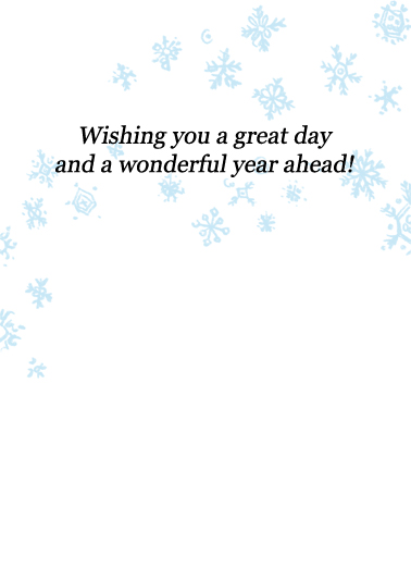 December Birthday Winter Happy Holidays Card Inside