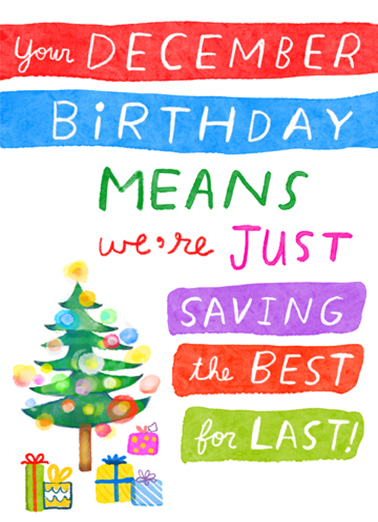 December is Best December Birthday Card Cover