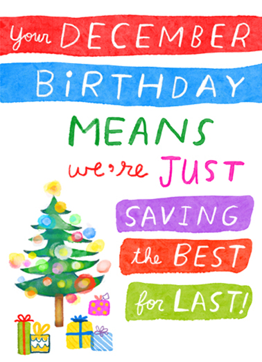 December is Best December Birthday Ecard Cover