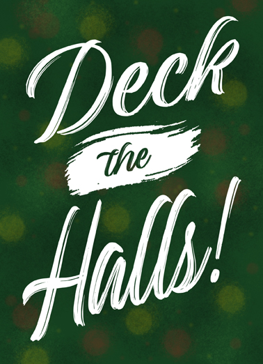 Deck the Halls Christmas Card Cover