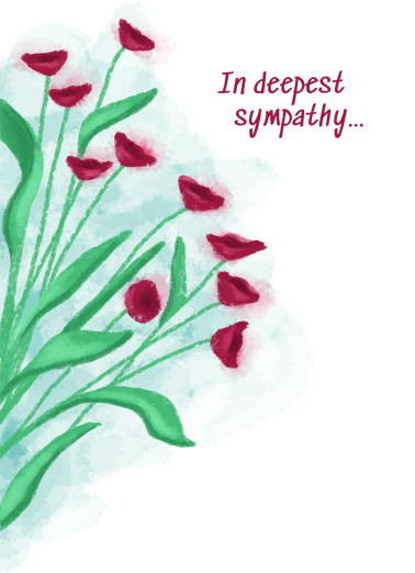 Deepest Sympathy Flowers  Ecard Cover