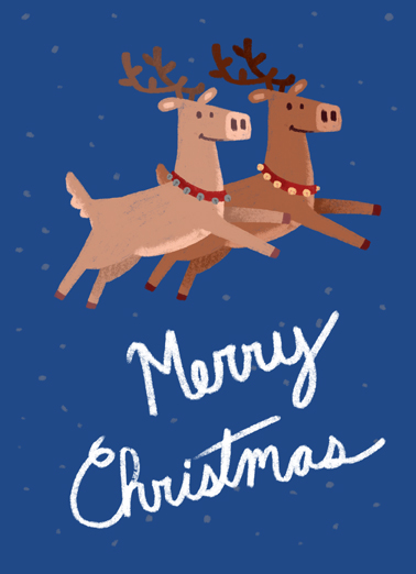 Deer Friend Christmas Ecard Cover