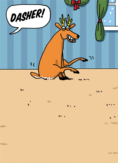 Deer Scooch Christmas Card Cover