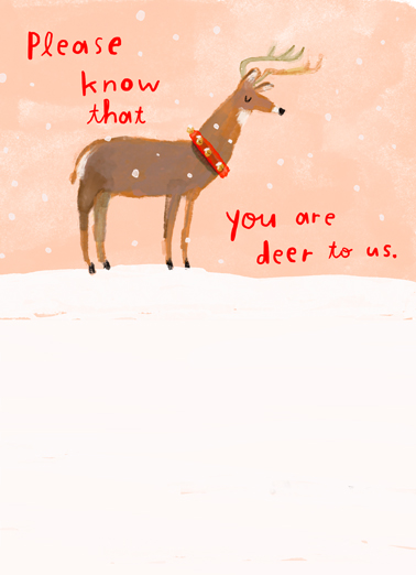 Deer to Us Christmas Card Cover