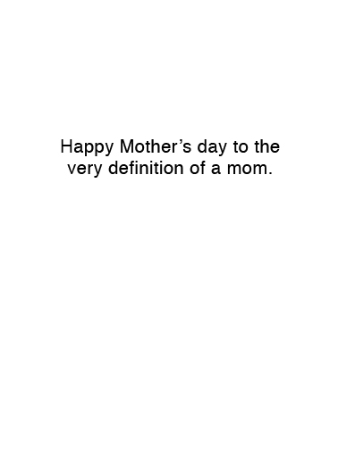Definition Mother's Day Card Inside