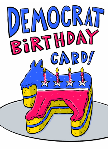 Democrat Card Funny Political Card Cover