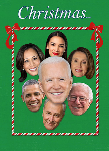 Democrat Christmas President Donald Trump Card Cover