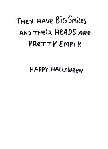 Democrat Pumpkins Halloween Card Inside