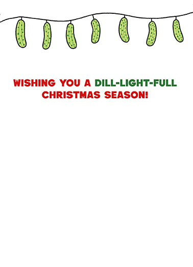Dill Light Full Tree Christmas Card Inside