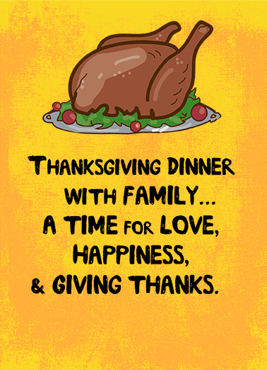 Dinner with Family  Ecard Cover