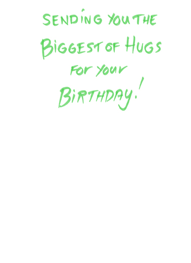 Dinos Hugging Bday 5x7 greeting Card Inside