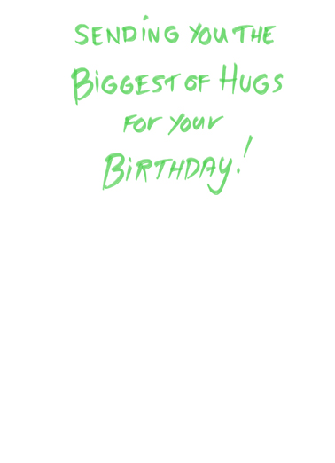 Dinos Hugging Bday Sweet Card Inside