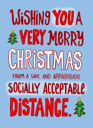Distanced Christmas Quarantine Card Cover