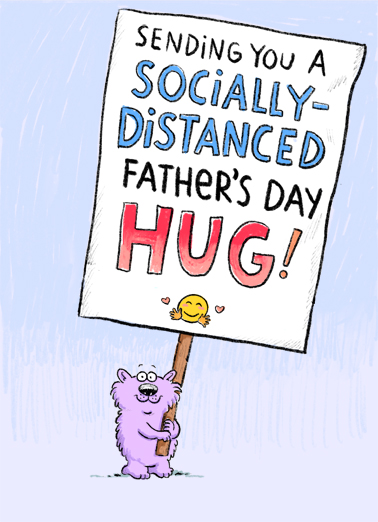 Distanced Hug (FD) Father's Day Ecard Cover