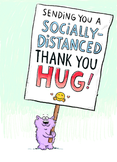 Distanced Hug (TY) Thank You Ecard Cover