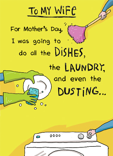 Do the Dishes Mother's Day Card Cover