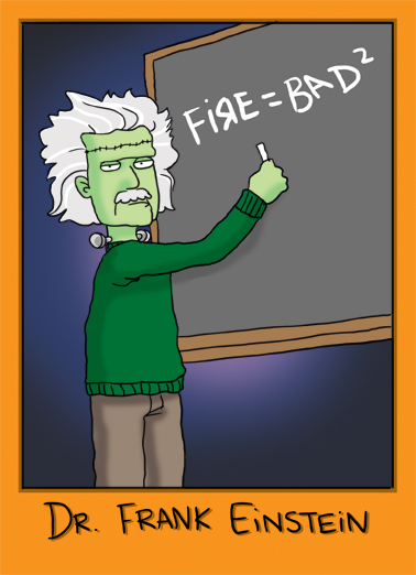 Doctor Frank Einstein Halloween Card Cover