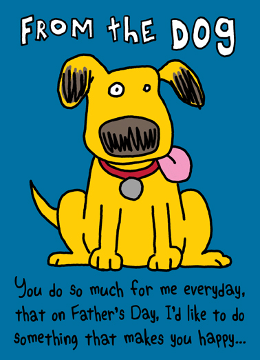 Dog Make You Happy Illustration Card Cover