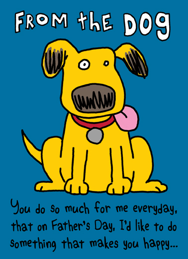 Dog Make You Happy Illustration Ecard Cover