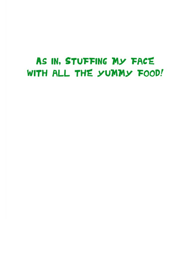 Dog Stuffing Face Christmas Ecard Inside