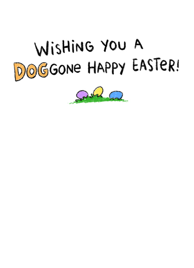 Doggone Easter Cartoons Card Inside